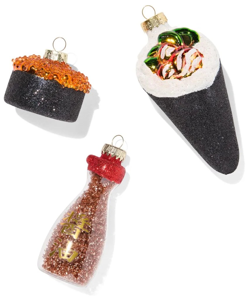 HEMA Kerstbalset Sushi 10cm (multi)