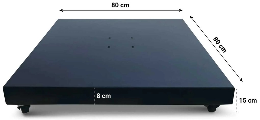 Platinum Challenger zweefparasol 3.5x3.5m T1 premium (incl. voet en hoes) havana