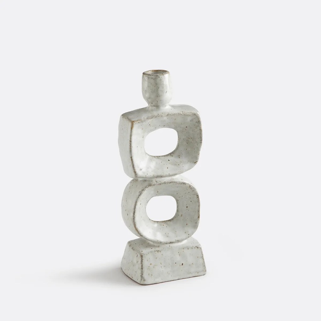 Organische kandelaar van keramiek, hoogte 25,5 cm, CERAL