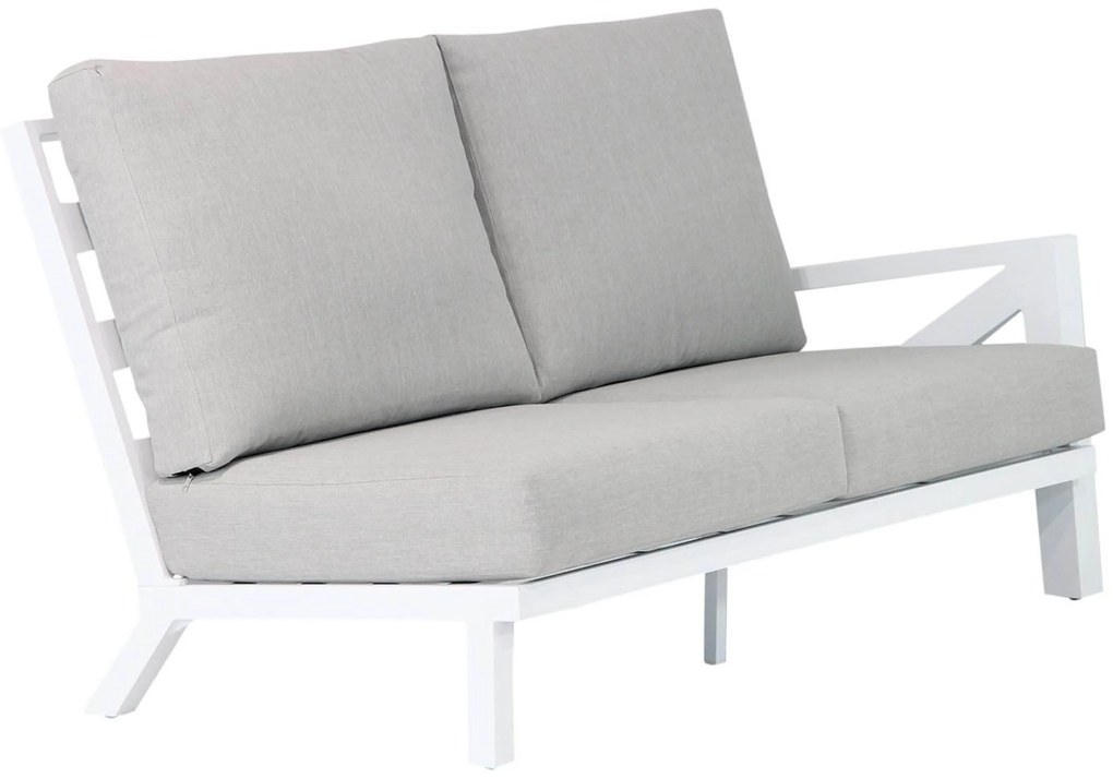 Hoek loungeset 6 personen Aluminium Wit Santika Furniture Santika Cinta