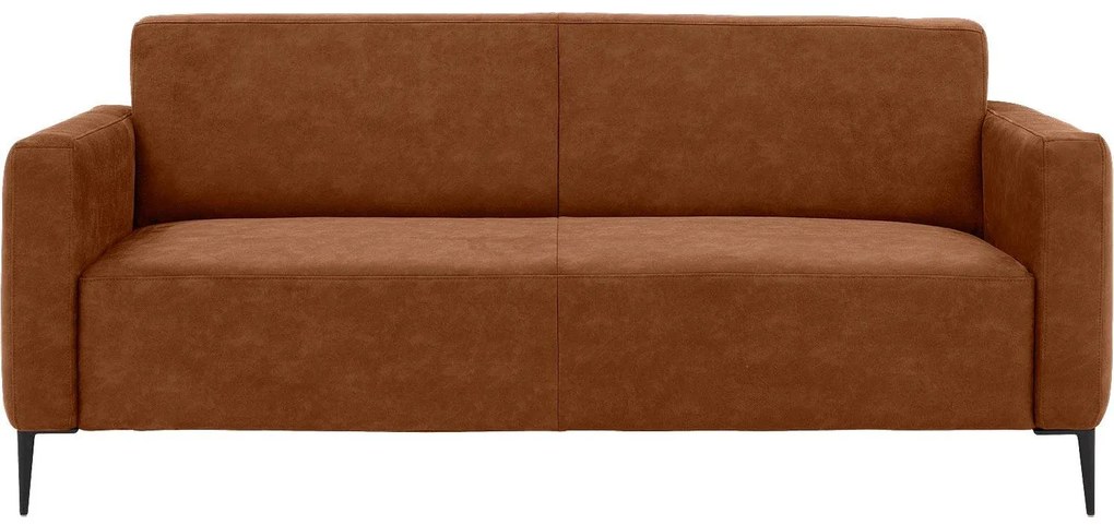 Goossens  Key West cognac, micro leer, 3-zits, modern design