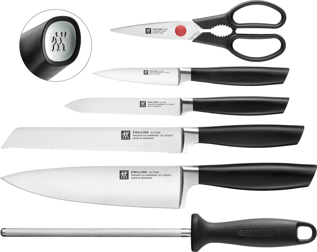 ZWILLING All * Star 7-delig, Messenblok, Zilver, Zwart - All * Star - ZWILLING