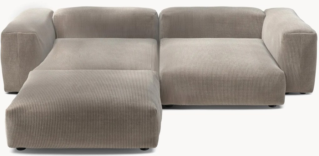Modulaire corduroy hoekbank Vetsak (3-zits)