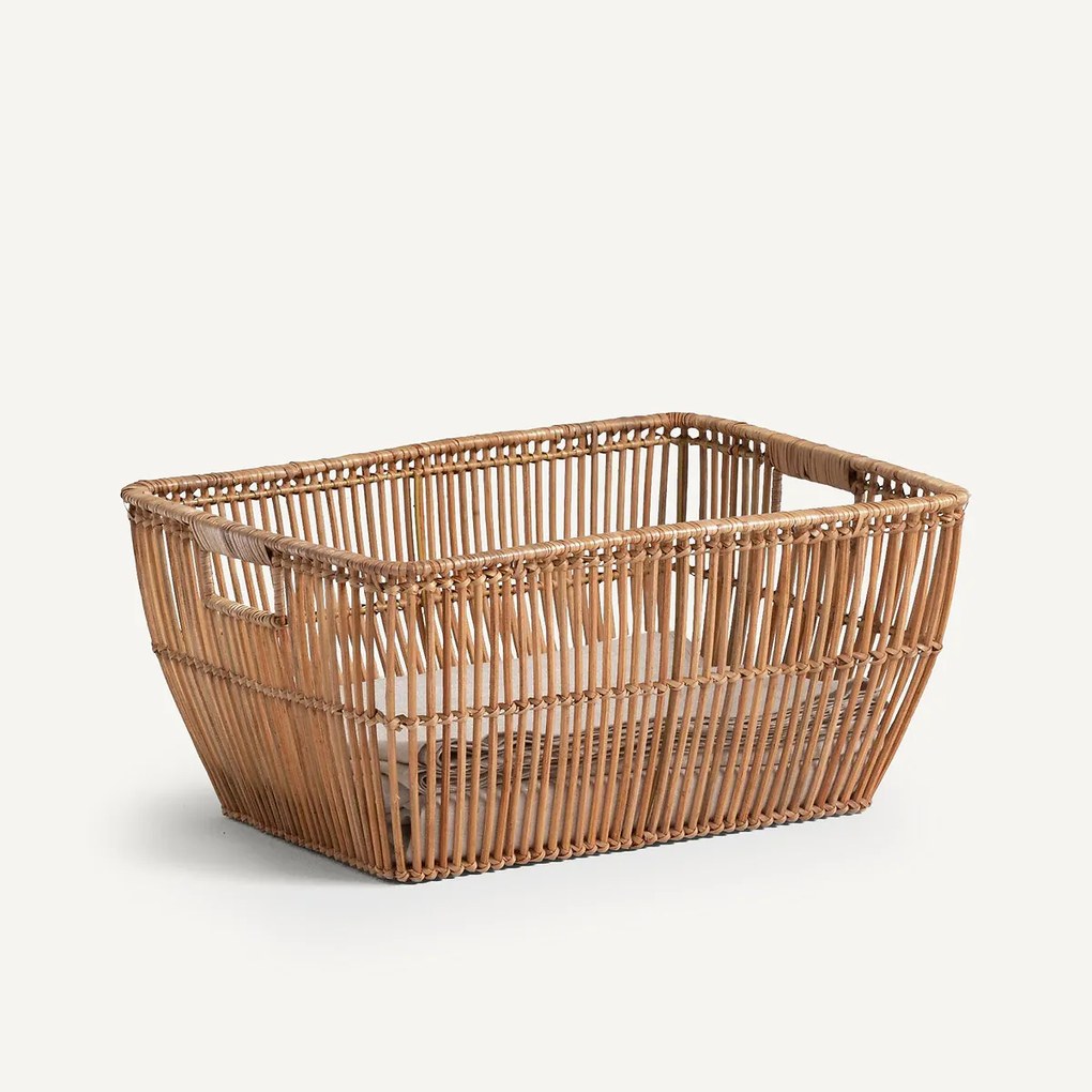 Linnenmand in rotan L50xH24cm Sentaku