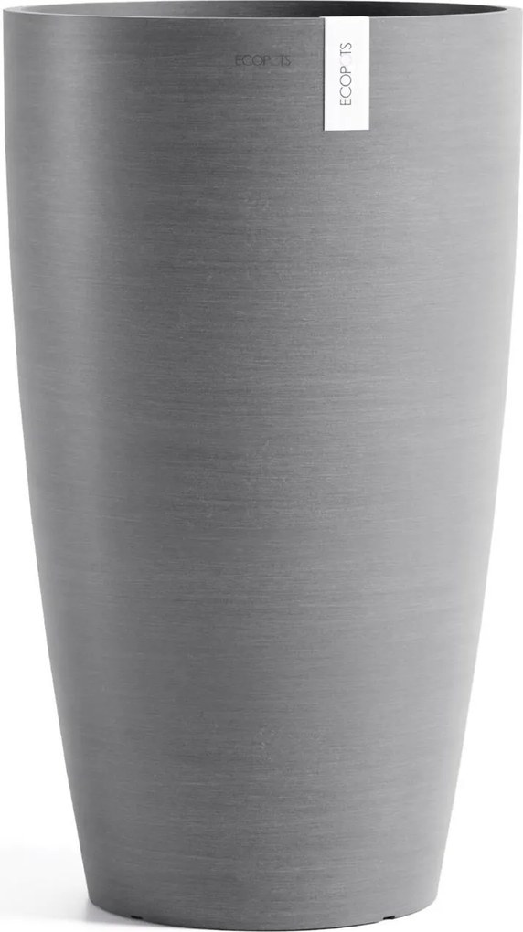 Ecopots bloempot Stockholm High 60- Rond - Grey - Diameter 35 x H60 cm