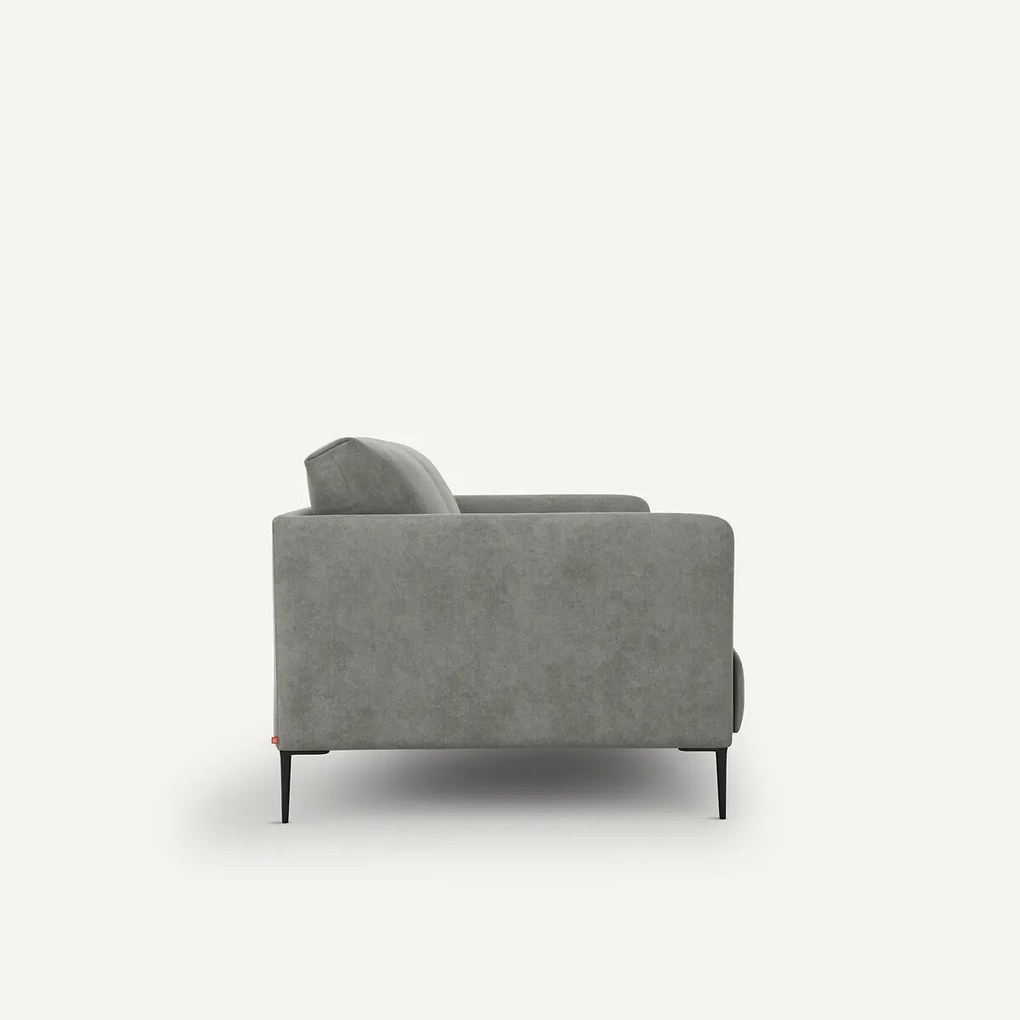 3-zits compacte bank, in stonewashed fluweel, Oscar, ontwerp Emmanuel Gallina