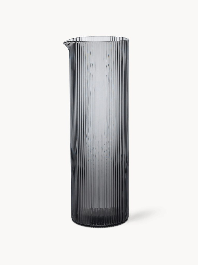 Mondgeblazen karaf Ripple met reliëfpatroon, 1.1 L