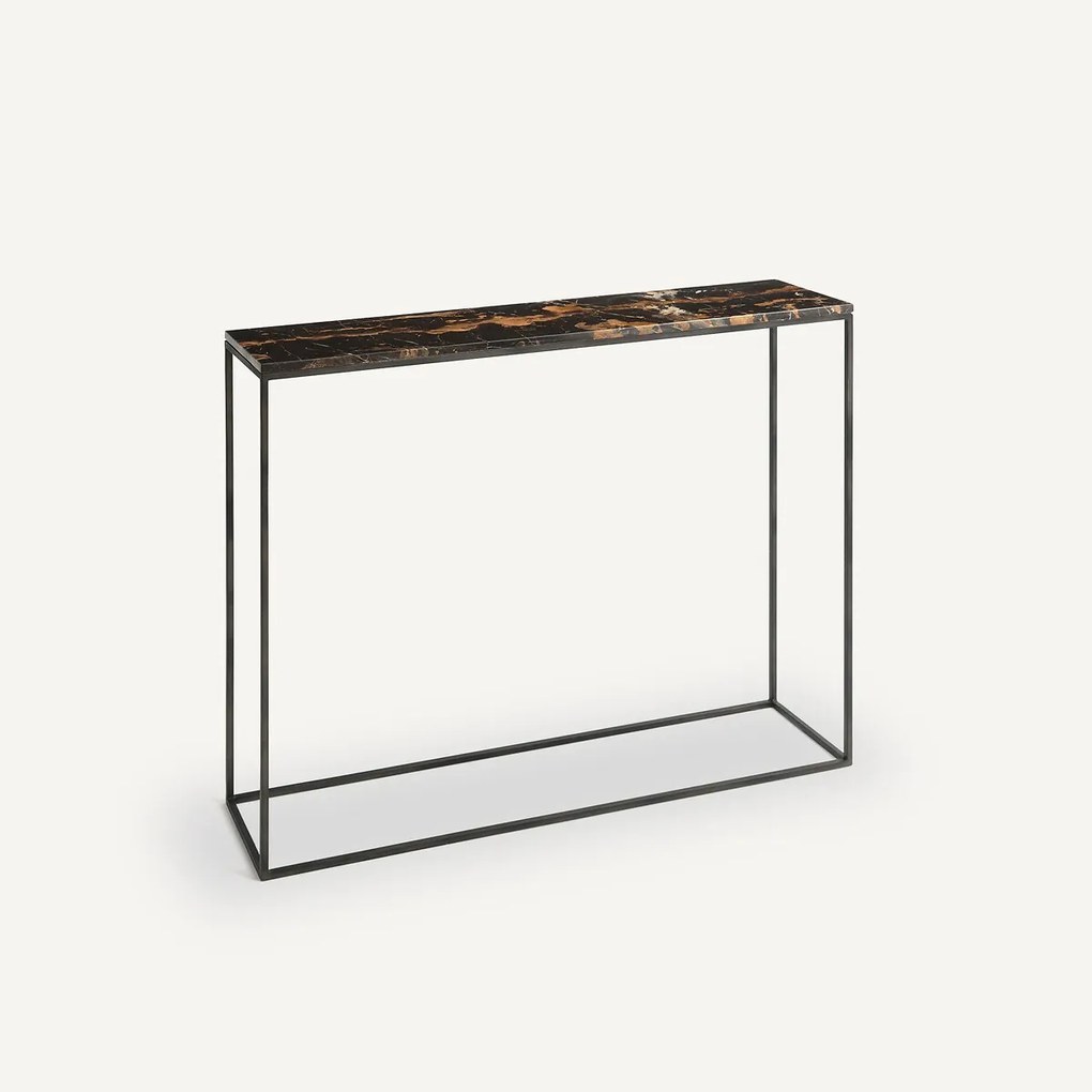 Wandtafel amber marmer/staal L90 cm, Ambrette