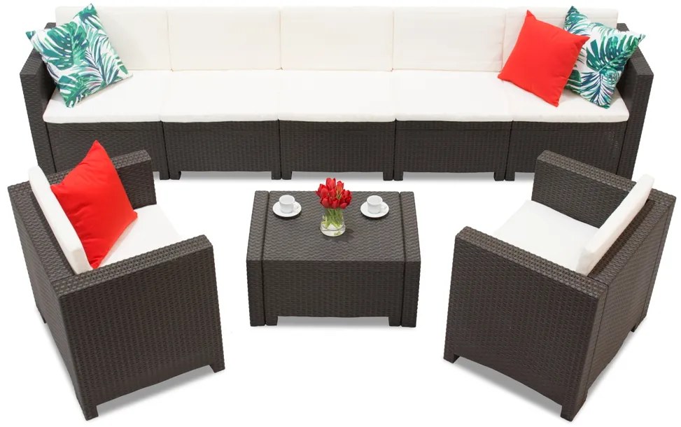 Technorattan set Colorado Koffie Max 7 bruin Bica