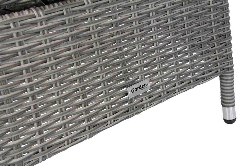 Tuinset 10 personen 400 cm Wicker Grijs Garden Collections Lincoln/Brighton