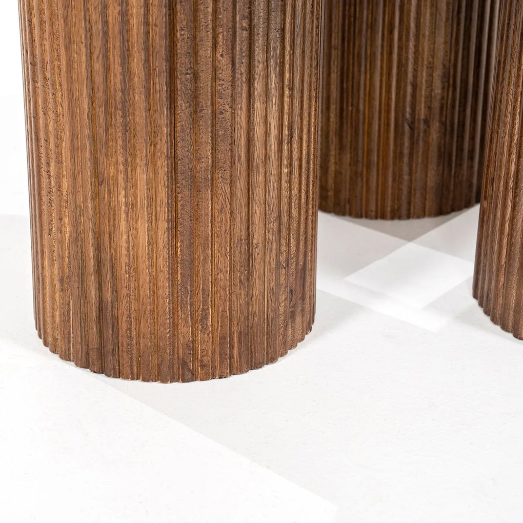 Ronde Salontafel Creme Marmer - 90 X 90cm.