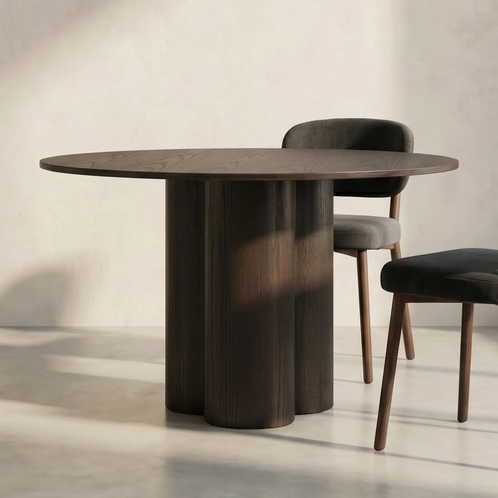 Design Eettafel Bruin - 110 X 110cm.