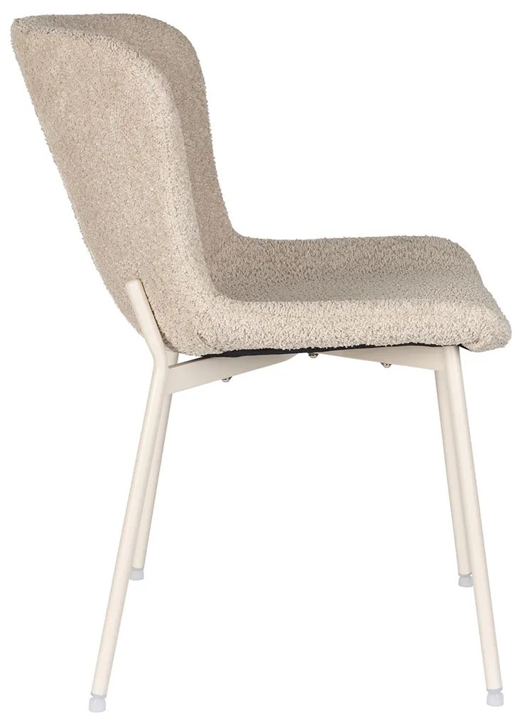 Moderne Kuipstoel Beige Zachte Stof