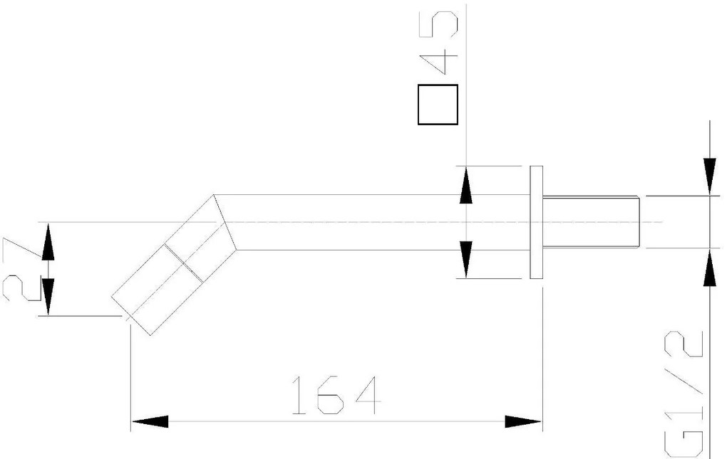 Mueller Cubo toiletkraan muurbevestiging PVD-coating chroom