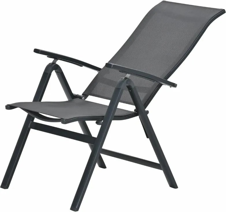 Garden Impressions Siena tuinstoel verstelbaar - donker grijs