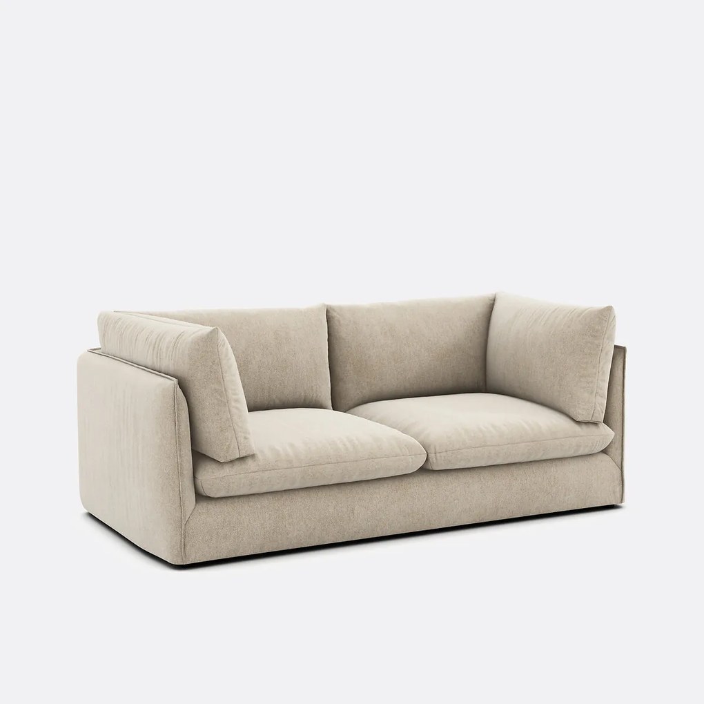 3-zits rechte bank in gevlekt polyester, MALO