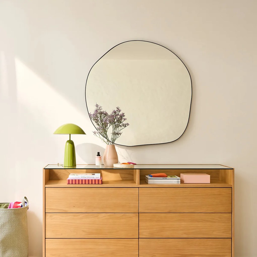 Spiegel, organische vorm, 100x100 cm, Ornica