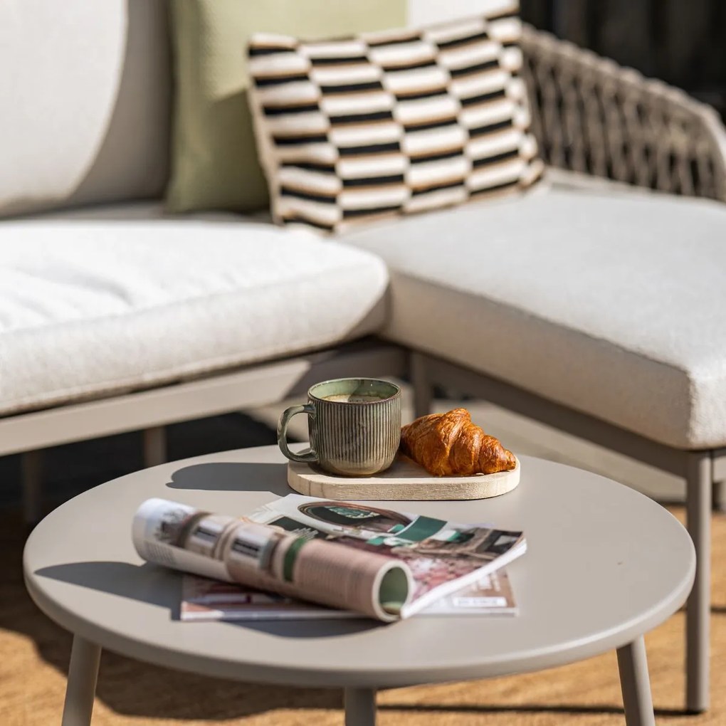 Novi Bente loungeset 3-delig chaise longue - zand