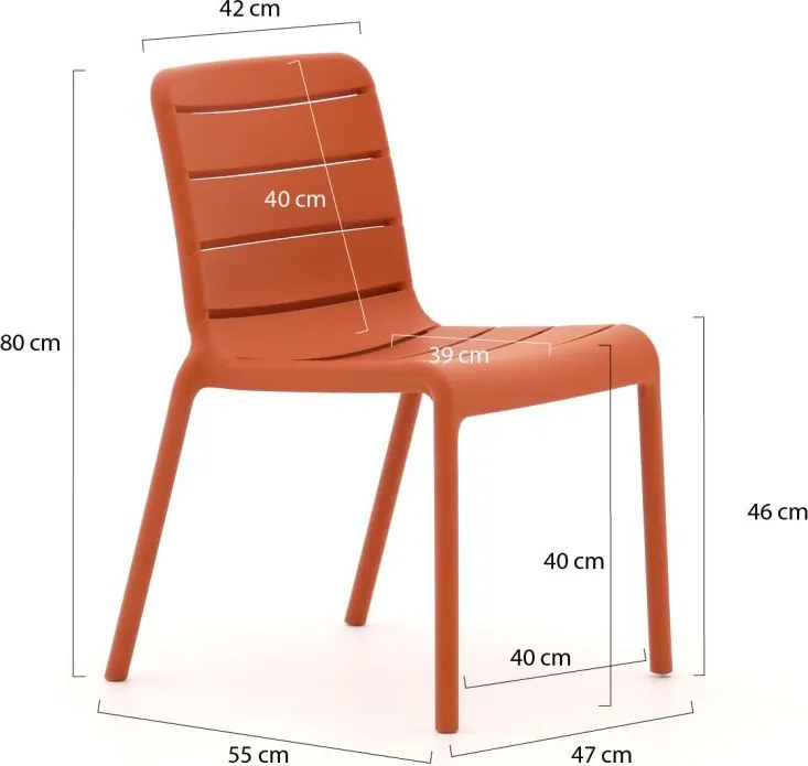 Tuin eettafel Forza  | Rechthoekig  | Tuintafel Kunststof | 140x80cm | 4 personen | Kees Smit Tuinmeubelen