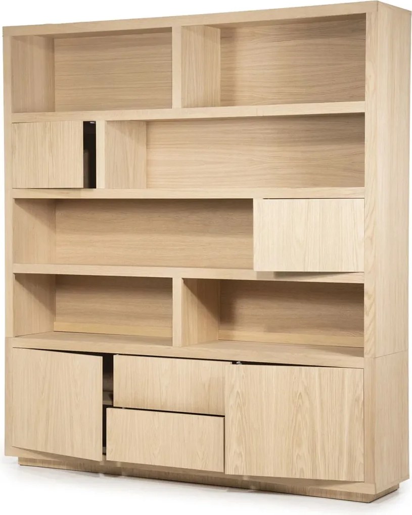 Vakkenkast Naturel Eiken 200 Cm - 200x42x220cm.
