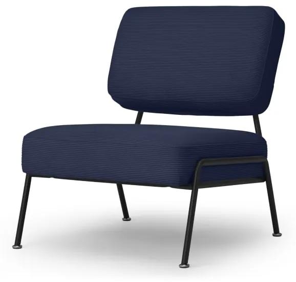 Knox fauteuil, marineblauw fluweel