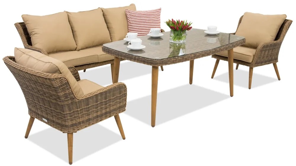 Bilbao Apetito 5 Garden Point tuinmeubelen bruin