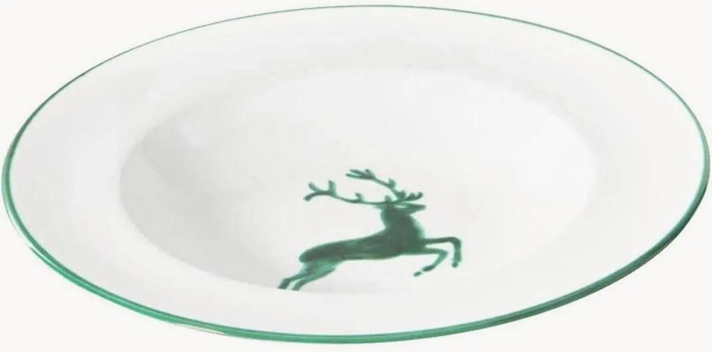 Handgemaakt soepbord Grüner Hirsch