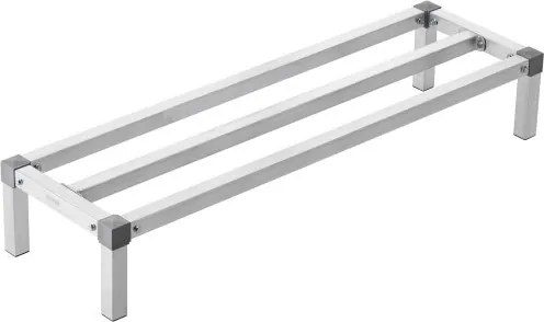 VEVOR Aluminium opbergrek, 48 x 14 inch commerciële vloerplank voor voedsel, 8 inch boven de grond, draagvermogen van 1000 lbs, volledig gelast aluminium opbergrek, voor opslag in restaurants, keukens, garages en voertuigen