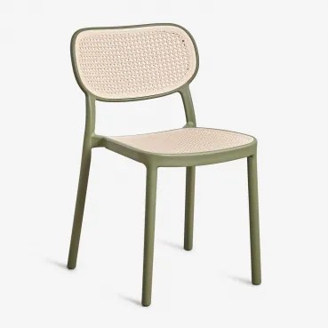 Set Van 2 Stapelbare Tuinstoelen Van Polypropyleen Omara Groen – Intens Olijf - Sklum