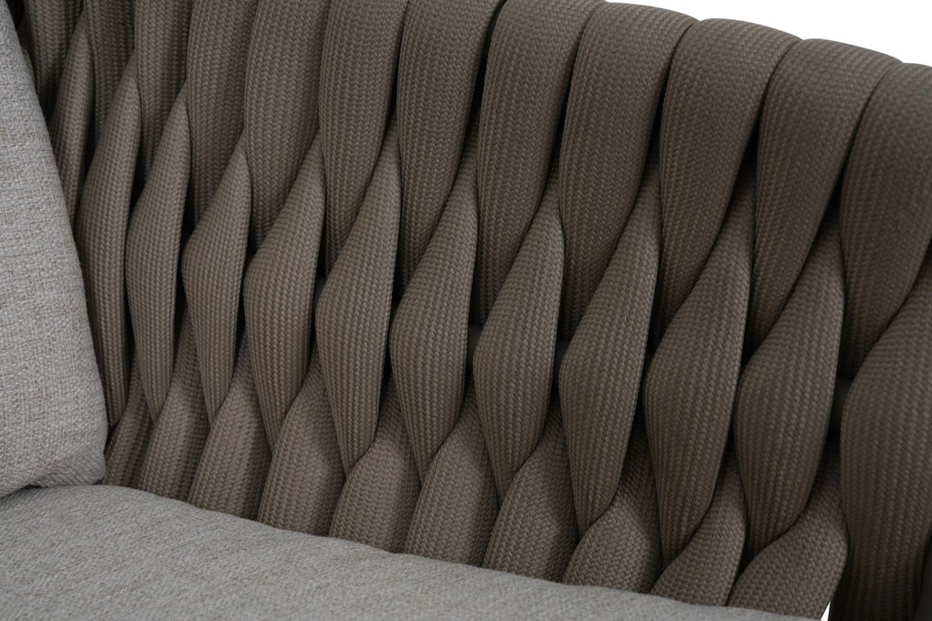 Tuinstoel Rope Taupe-naturel-bruin Santika Amadora