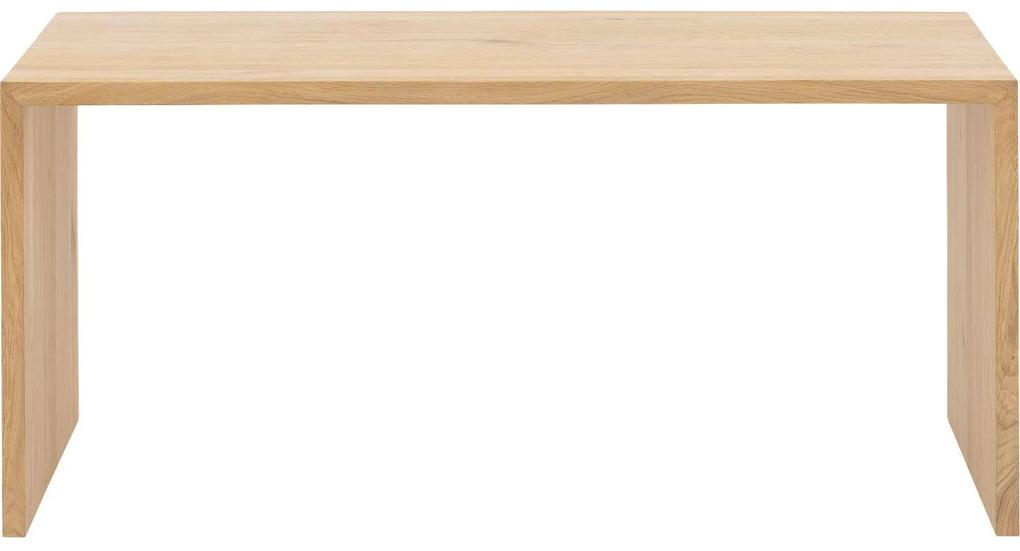 Goossens Bijzettafel Quinze, hout eiken onbewerkt, modern design, 110 x 50 x 50 cm