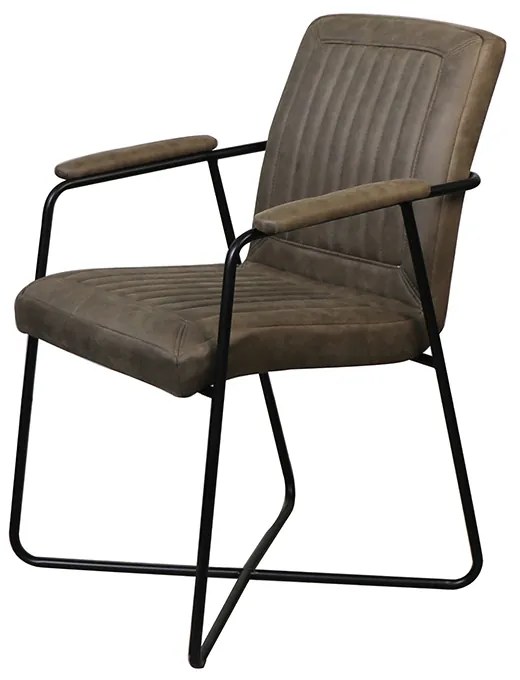 Eetkamerstoel - Henry - lederlook Soft groen