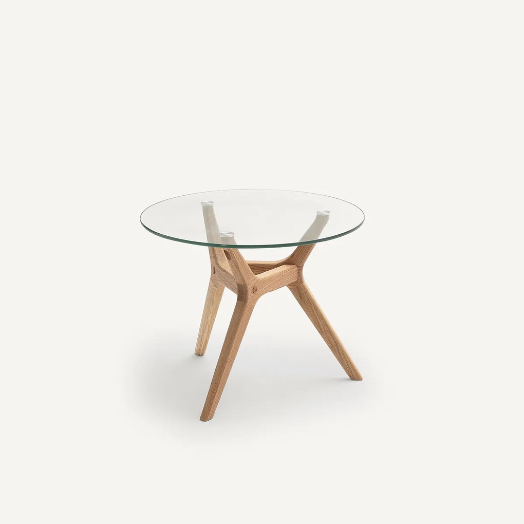 Salontafel in eikenhout Ø50 cm, Maricielo