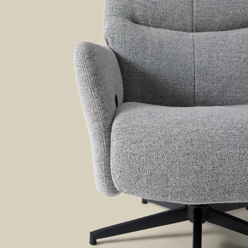 Verstelbare Fauteuil Met Voetenbank Grijs