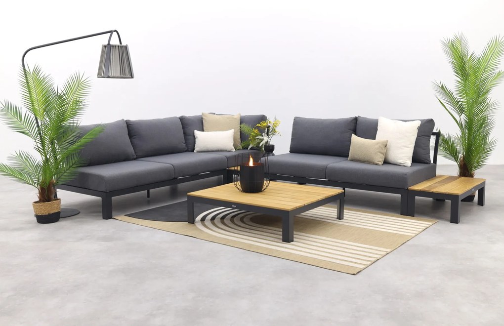 Avalounge loungeset - Aluminium/teakhout - 5 persoons