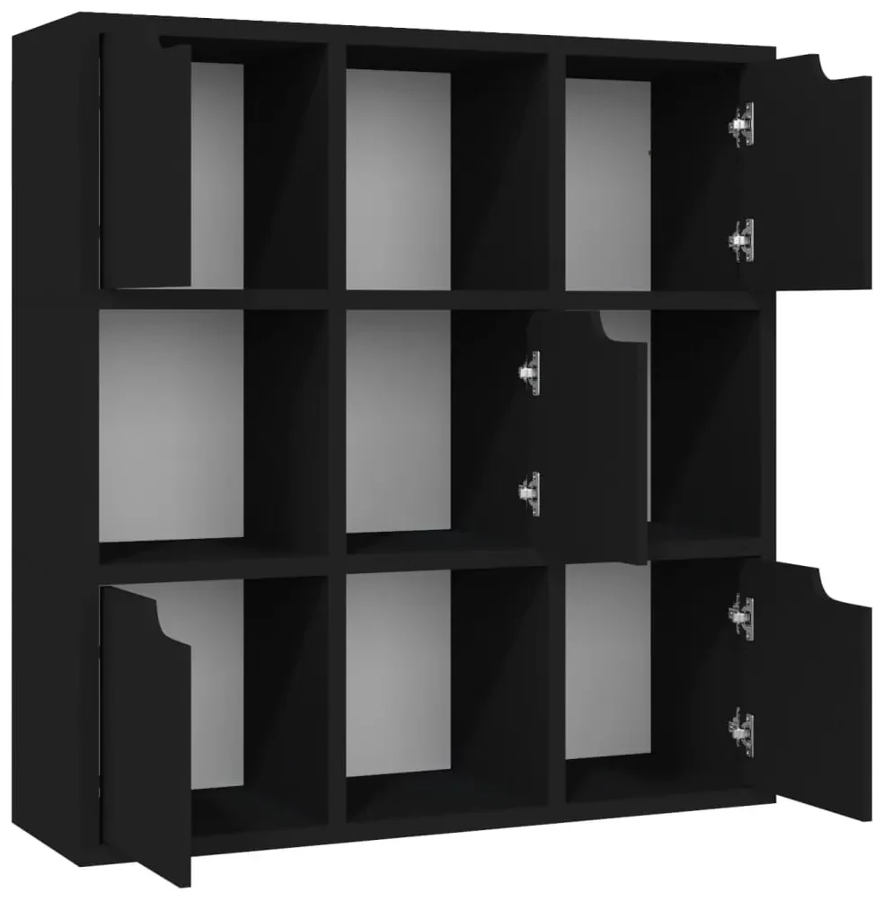 vidaXL Boekenkast 88,5x27,5x88 cm spaanplaat zwart
