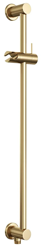 Brauer Gold Carving complete inbouw regendouche set 22 met 30cm douchekop, gebogen muurarm, 3 standen handdouche en glijstang geborsteld messing PVD