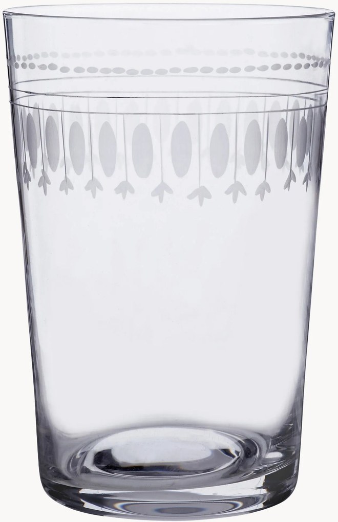 Mondgeblazen kristallen tumblers Ovals, 6-delig
