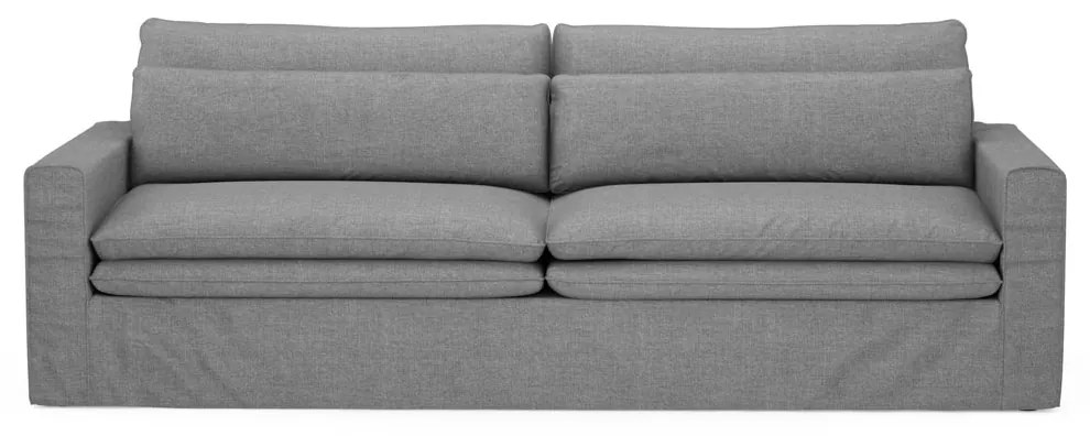 Rivièra Maison - Continental Sofa 3,5 Seater, washed cotton, grey - Kleur: bruin