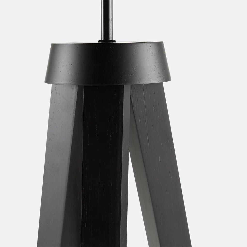 Hevea driepoot vloerlamp met linnen kap, Setto