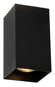 Design vierkante wandlamp zwart - Sabbir