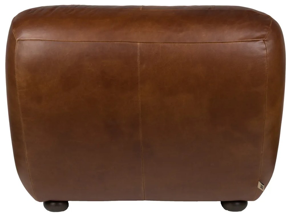 Dutchbone Wyatt Lounge Fauteuil Leer Chocolate