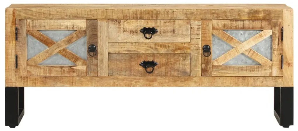 vidaXL Tv-meubel 110x30x45 cm ruw mangohout