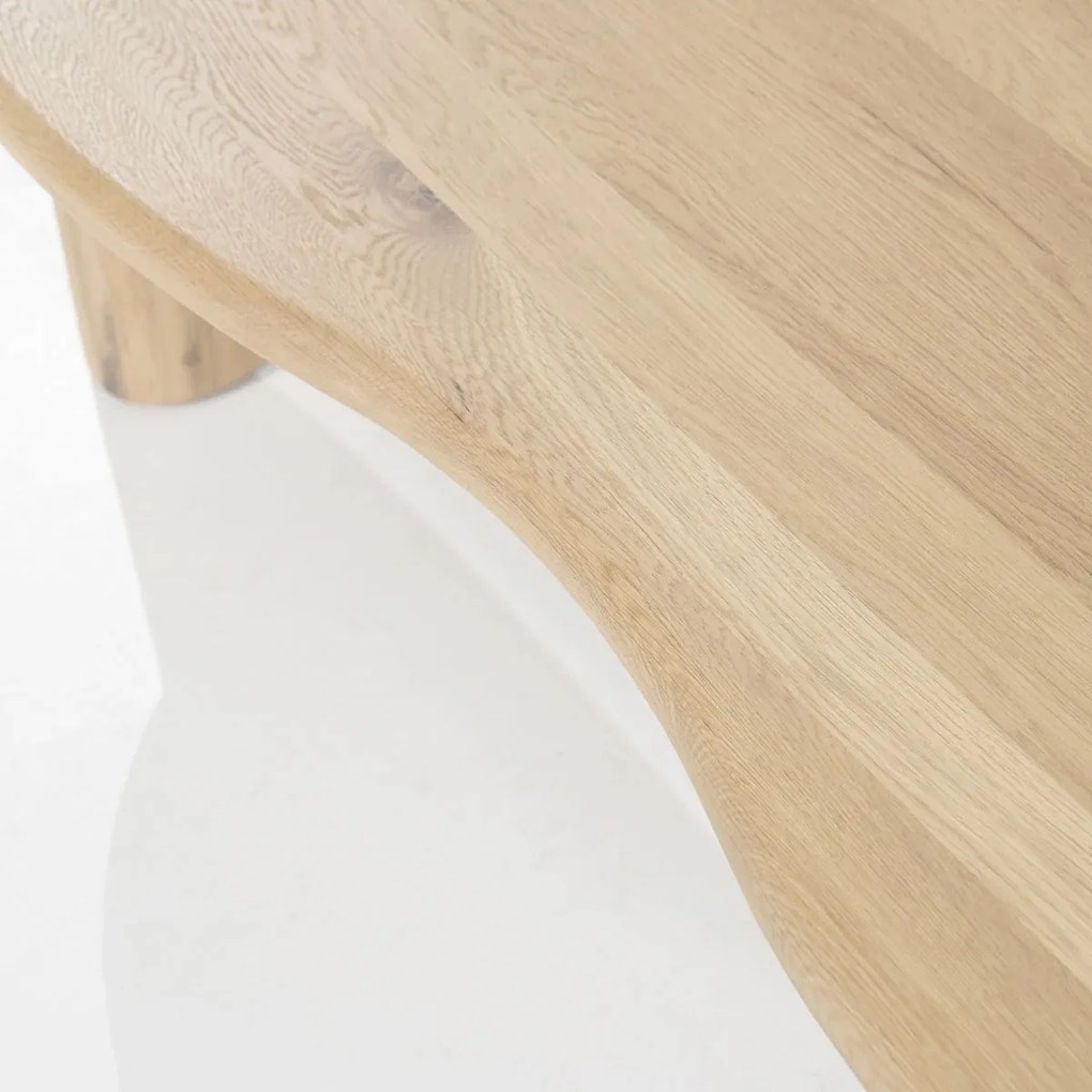 Organische Salontafel Eiken Naturel - 140 X 60cm.