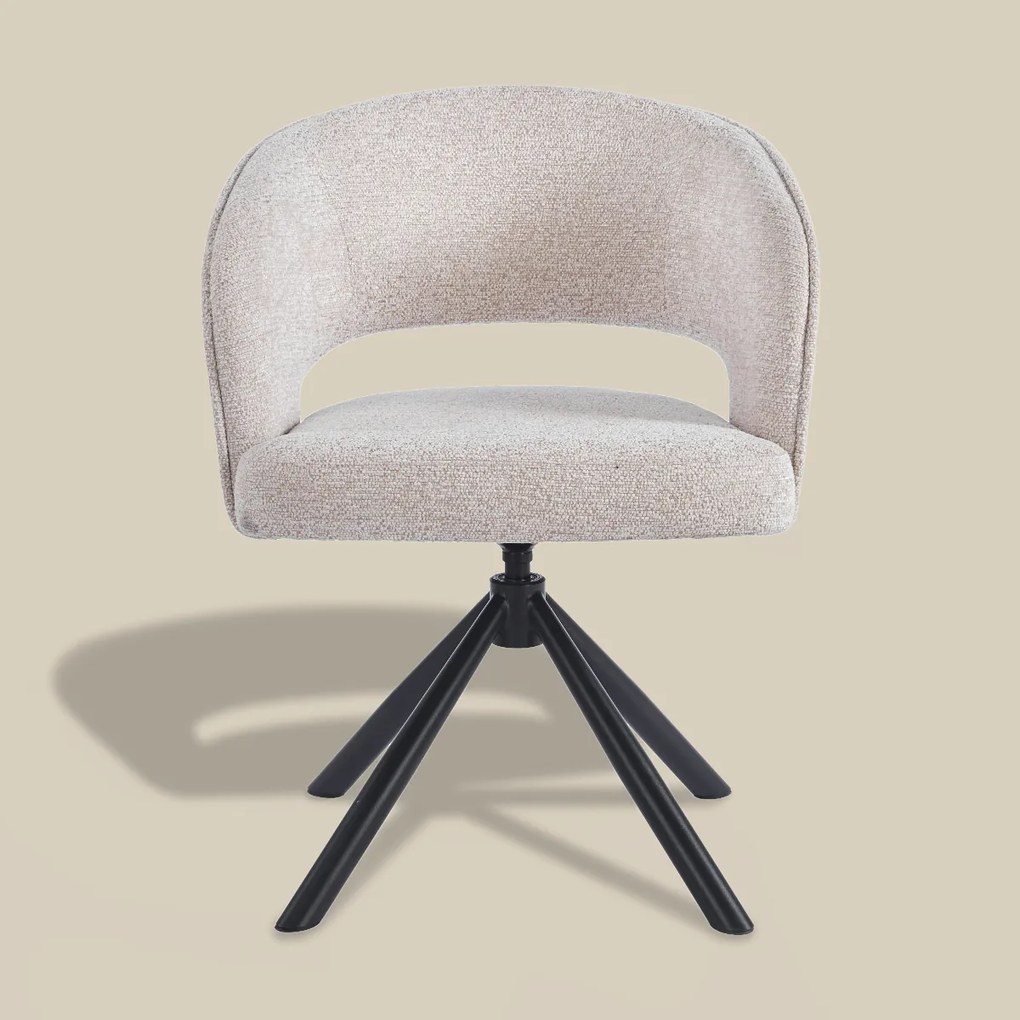Eetkamerstoel Met Open Rugdetail Beige