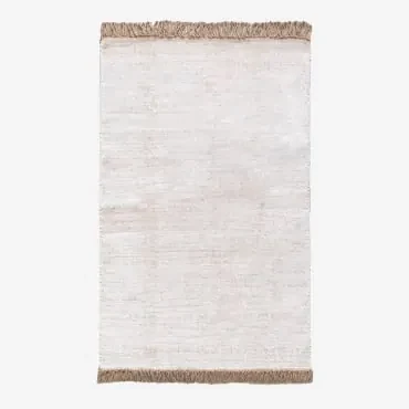 Jute Vloerkleed 240x160 Cm Nadiya Natuurlijke Kleuren - Sklum