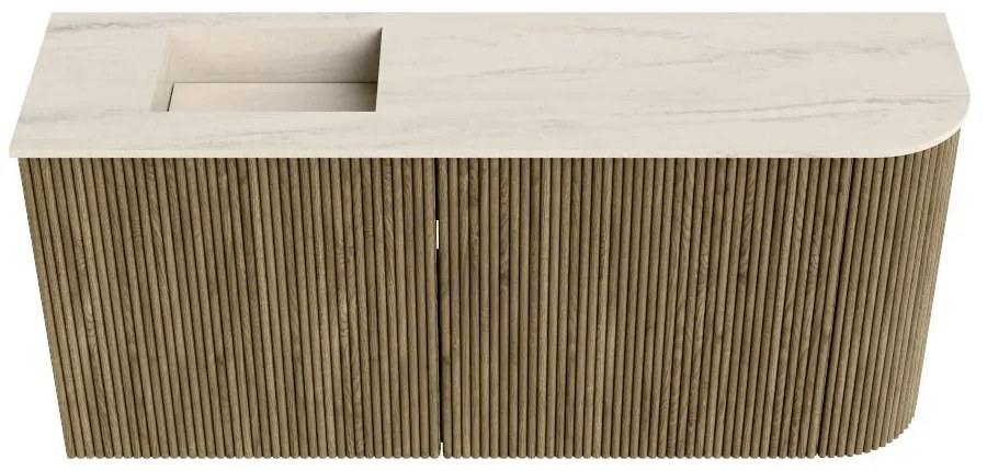 Mondiaz Joya DLux 90cm toiletmeubel ronding rechts dusk met wastafel faye links 1 kraangat meli