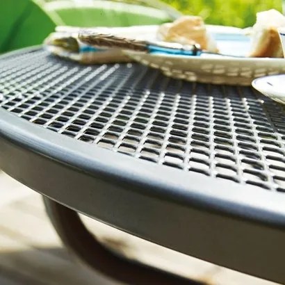 Strekmetaal ronde bistrotafel Ø90 cm. - Antraciet