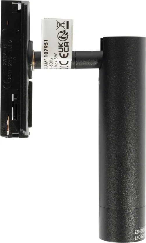 Moderne spot zwart voor railsysteem 1-fase  - Iconic Ivy