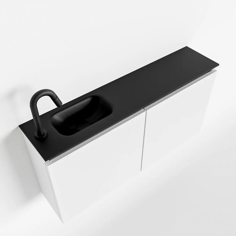 Mondiaz Ture 100cm toiletmeubel talc met wastafel urban links 1 kraangat